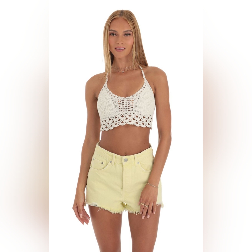 large Maeva Crochet Top in White